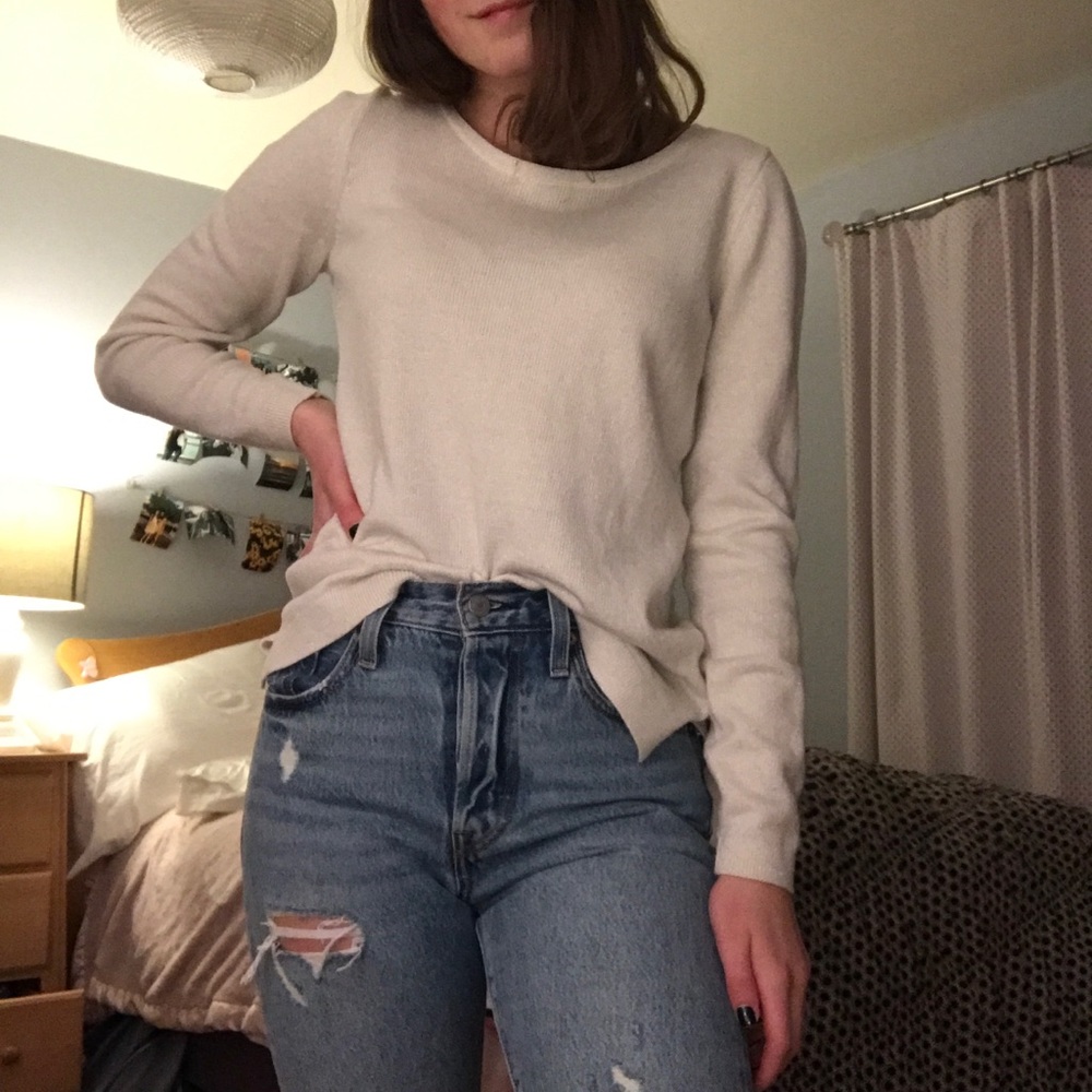 Old Navy sparkle cream sweater
